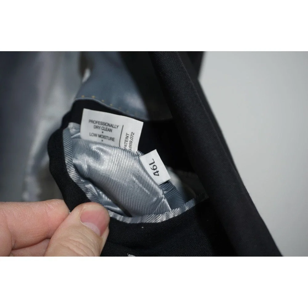 Hart‎ Schaffner Marx Blazer Men's 46L Black Gold Trumpeter Two Button Sport Coat